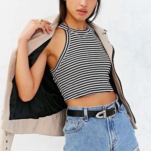 Truly Madly Deeply Striped Halter Crop Top